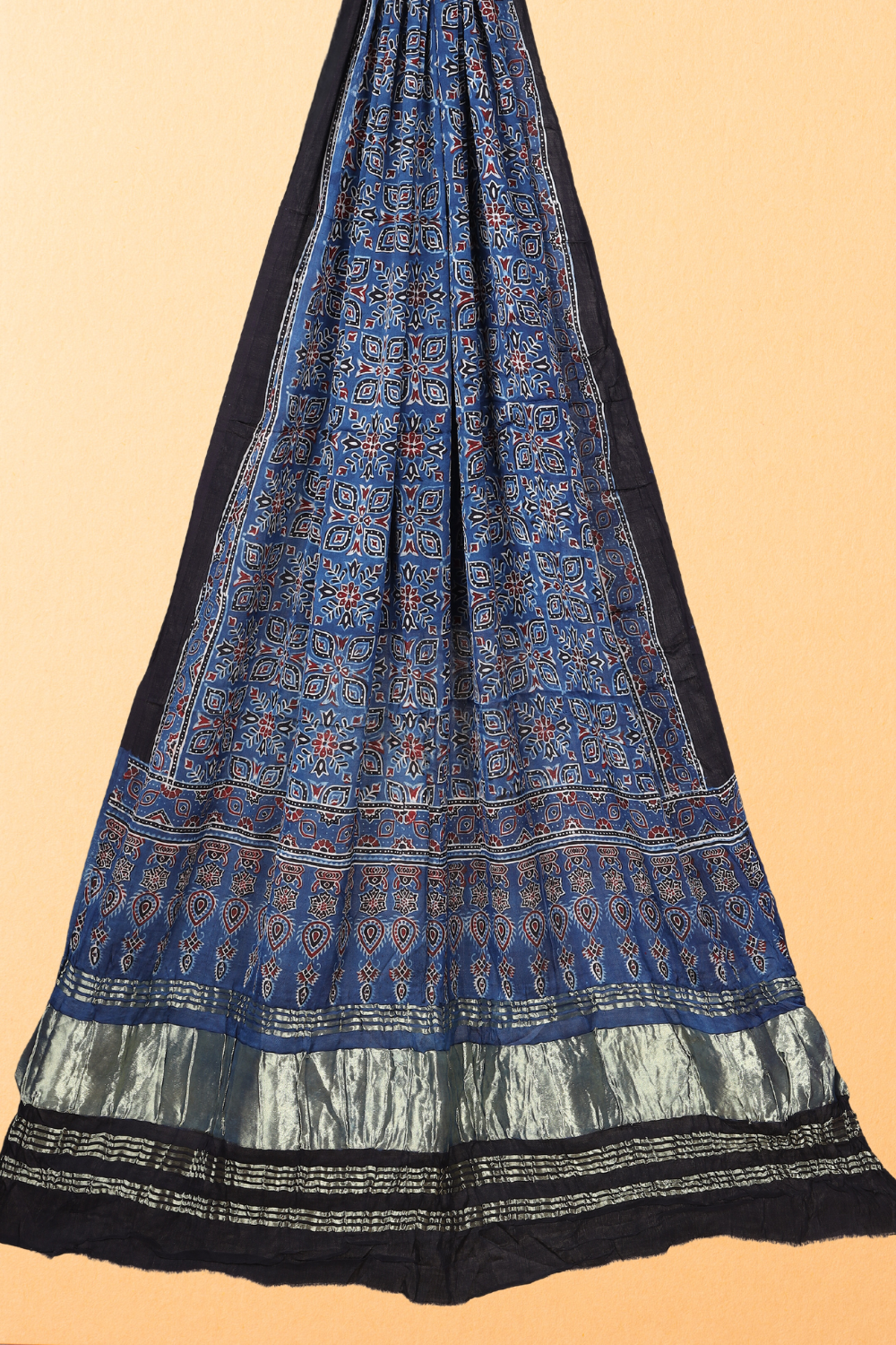 Shaan: Ajrakh Modal Silk Zari Dupatta