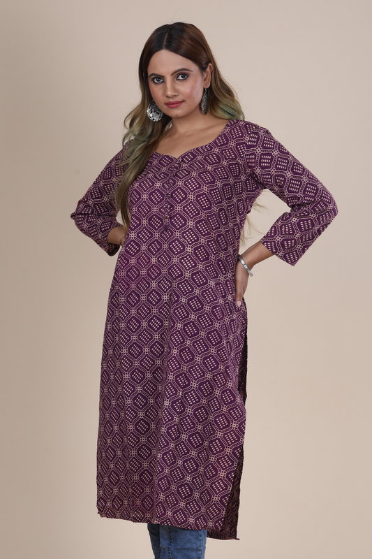 Tara: Ajrakh Handblock Cotton Kurti