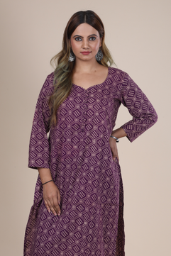 Tara: Ajrakh Handblock Cotton Kurti