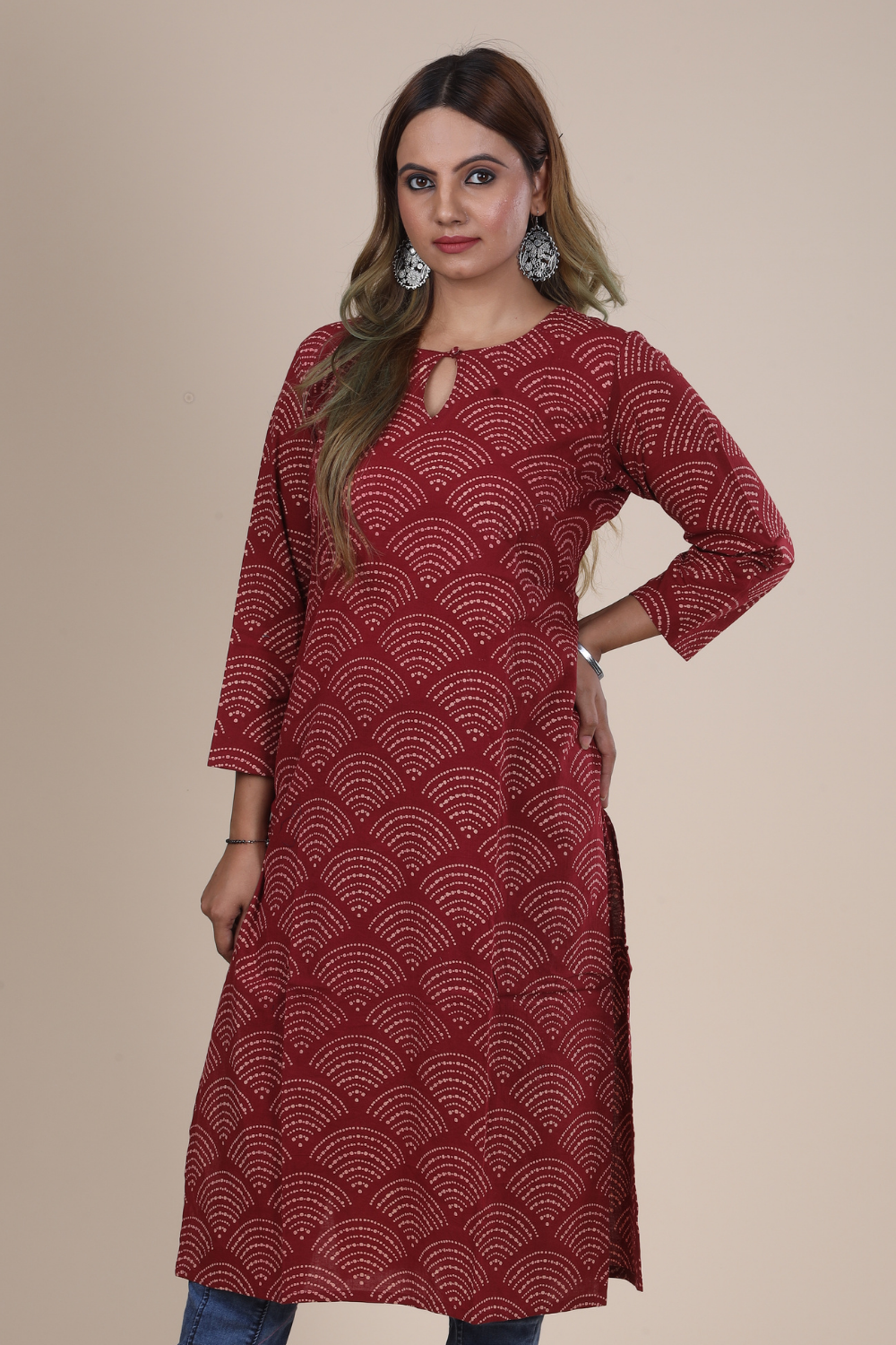 Tara: Ajrakh Handblock Cotton Kurti