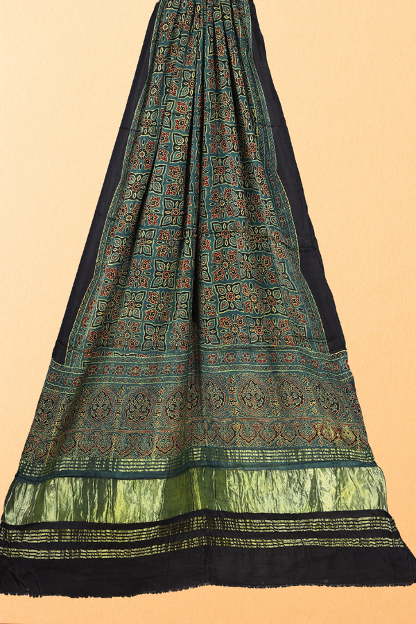 Shaan: Ajrakh Modal Silk Zari Dupatta