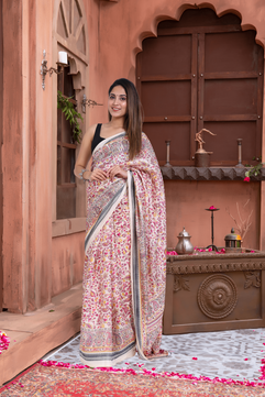 Pearl: Kani Pashmina Silk Saree