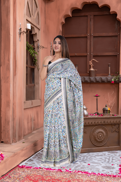 Pearl: Kani Pashmina Silk Saree